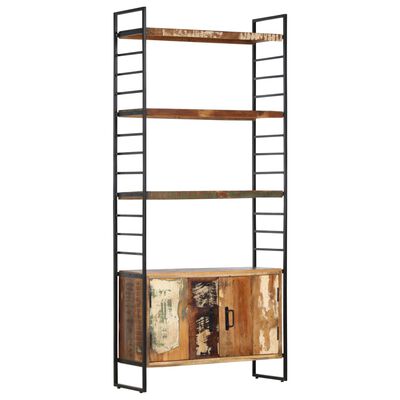 vidaXL 4-Tier Bookcase 31.5"x11.8"x70.9" Solid Reclaimed Wood