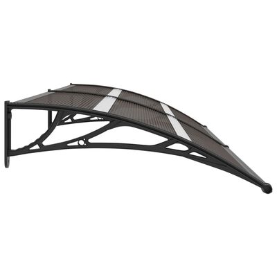 vidaXL Door Canopy Black 94.5"x29.5" PC