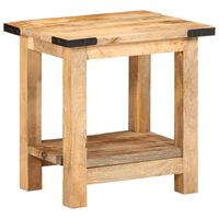 vidaXL Side Table 15.7"x11.8"x15.7" Solid Rough Wood Mango