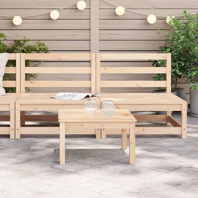 vidaXL Patio Sofas Armless 2 pcs 27.6"x27.6"x26.4" Solid Wood Pine