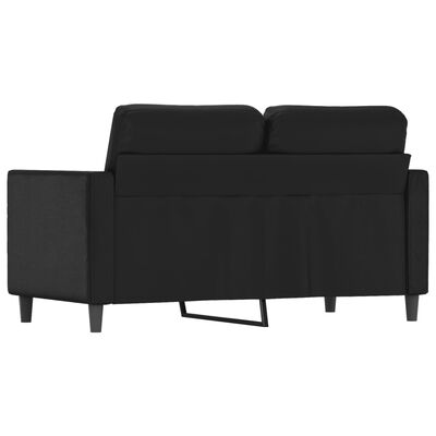 vidaXL 2-Seater Sofa Black 47.2" Faux Leather