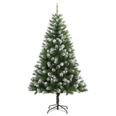 vidaXL Artificial Hinged Christmas Tree 300 LEDs & Ball Set 70.9"