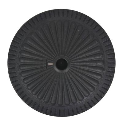 vidaXL Parasol Base Resin Round Black 30.9 lb