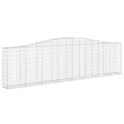 vidaXL Arched Gabion Baskets 4 pcs 157.5"x11.8"x39.4"/47.2" Galvanized Iron