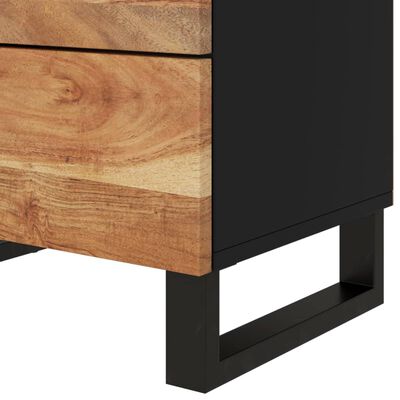 vidaXL Bedside Cabinet 19.7"x13"x24.4" Solid Wood Acacia&Engineered Wood