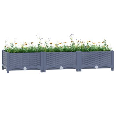 vidaXL Raised Bed 47.2"x15.7"x9.1" Polypropylene