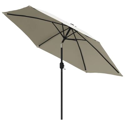 vidaXL Garden Parasol Sand White 9.8' Steel Pole