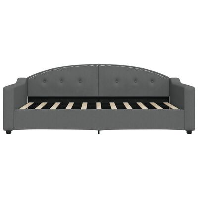 vidaXL Daybed with Trundle Dark Gray 39.4"x74.8" Fabric