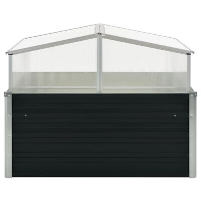 vidaXL Greenhouse Anthracite 39.4"x39.4"x30.3" Galvanized Steel