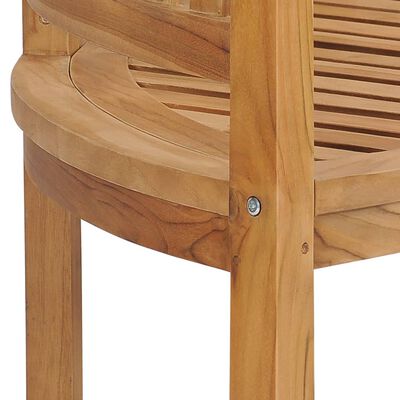 vidaXL Banana Bench 70.9" Solid Teak Wood