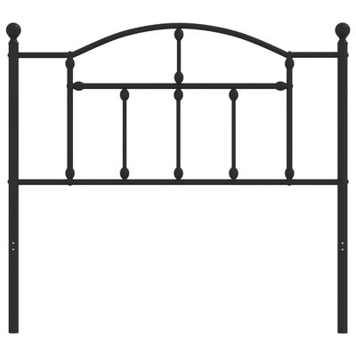 vidaXL Metal Headboard Black 39.4"