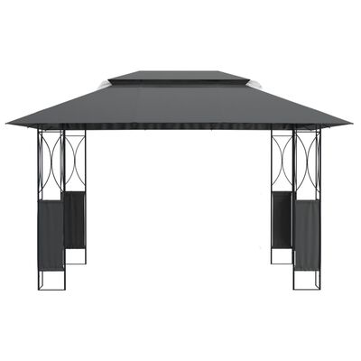 vidaXL Gazebo with Roof Anthracite 157.5"x118.1"x106.3" Steel