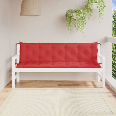 vidaXL Garden Bench Cushions 2 pcs Red 70.9"x19.7"x2.8" Oxford Fabric