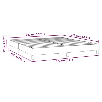 vidaXL Bed Frame Dark Gray 72"x83.9" California King Velvet