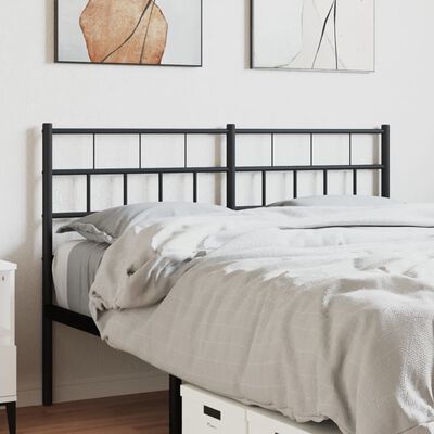 vidaXL Metal Headboard Black 53.1"