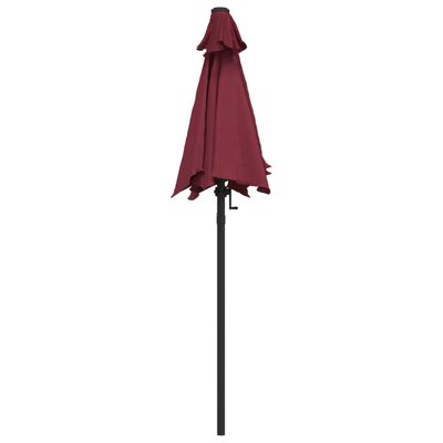 vidaXL Garden Parasol Burgundy 78.7"x83.1" Aluminum