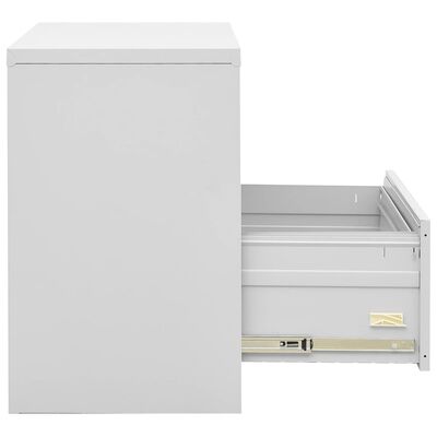 vidaXL Filing Cabinet Light Gray 35.4"x18.1"x28.5" Steel