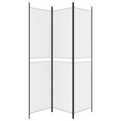 vidaXL 3-Panel Room Divider White 59.1"x78.7" Fabric