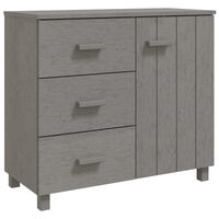 vidaXL Sideboard HAMAR Light Gray 35.4"x15.7"x31.5" Solid Pinewood