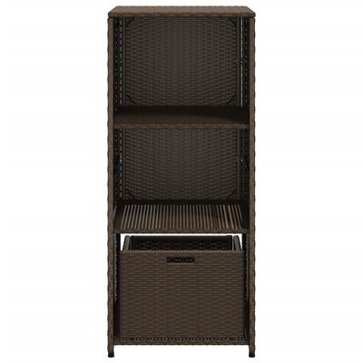 vidaXL Patio Storage Cabinet Brown 19.7"x21.7"x45.3" Poly Rattan