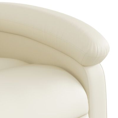 vidaXL Stand up Recliner Chair Cream Faux Leather