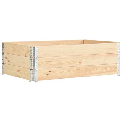 vidaXL Pallet Collars 3 pcs 19.7"x59.1" Solid Pine Wood