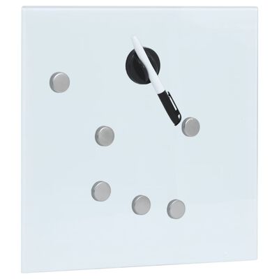 vidaXL Key Box with Magnetic Board White 13.8"x13.8"x1.6"