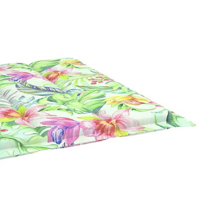 vidaXL Sun Lounger Cushion Leaf Pattern 78.7"x23.6"x1.2" Oxford Fabric