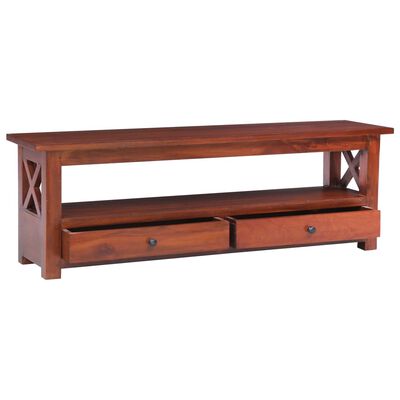 vidaXL TV Stand Brown 47.2"x11.8"x15.7" Solid Wood Mahogany