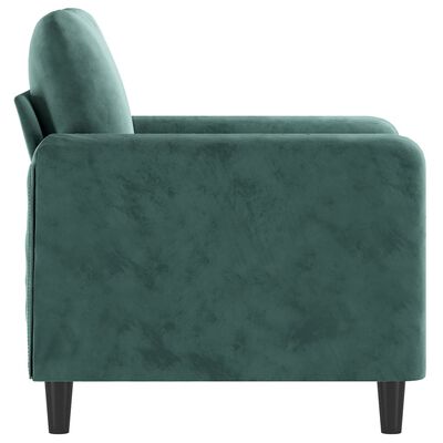 vidaXL Sofa Chair Dark Green 23.6" Velvet