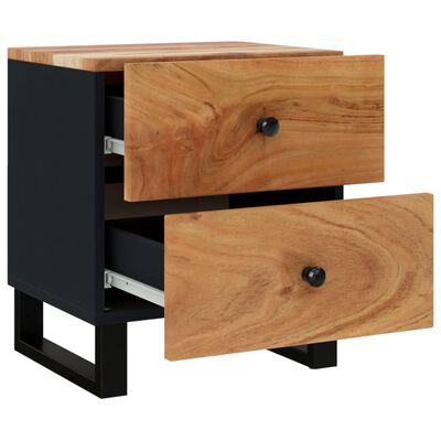 vidaXL Bedside Cabinets 2 pcs 15.7"x13"x18.1" Solid Wood Acacia