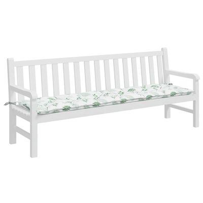 vidaXL Garden Bench Cushion Leaf Pattern 78.7"x19.7"x2.8" Fabric