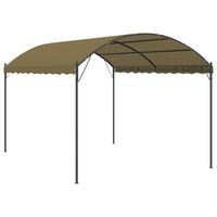 vidaXL Gazebo 13.1'x9.8'x8.5' Taupe 0.6 oz/ft²