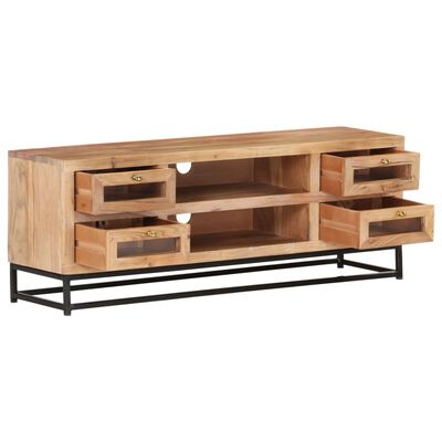 vidaXL TV Stand 43.3"x11.8"x15.7" Solid Wood Acacia