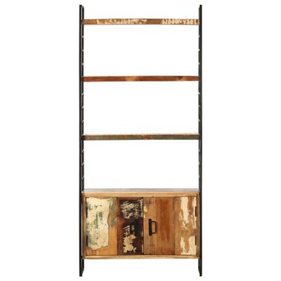 vidaXL 4-Tier Bookcase 31.5"x11.8"x70.9" Solid Reclaimed Wood