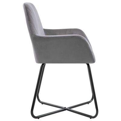 vidaXL Dining Chairs 6 pcs Gray Velvet