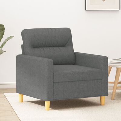 vidaXL Sofa Chair Dark Gray 23.6" Fabric