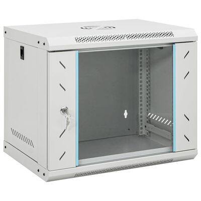 vidaXL 9U Wall Mounted Network Cabinet 19" IP20 20.9"x15.7"x17.7"