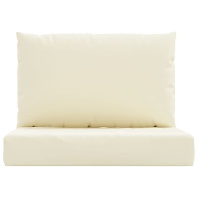 vidaXL Pallet Cushions 2 pcs Cream White Oxford Fabric