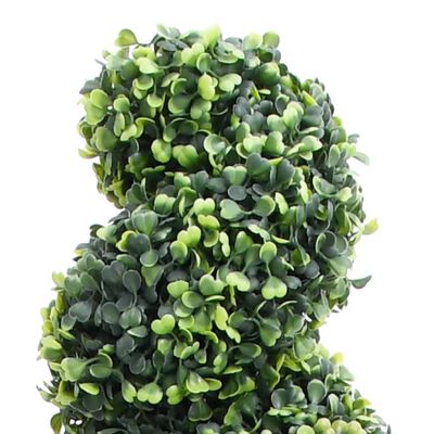 vidaXL Artificial Boxwood Spiral Plant with Pot Green 35"