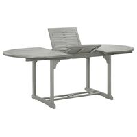 vidaXL Patio Table Gray 78.7" x 39.4" x 29.5" Solid Acacia Wood