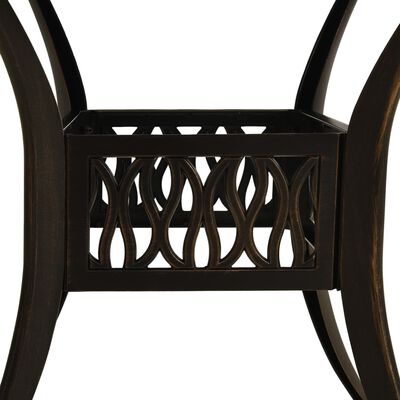 vidaXL 5 Piece Bistro Set Cast Aluminum Bronze