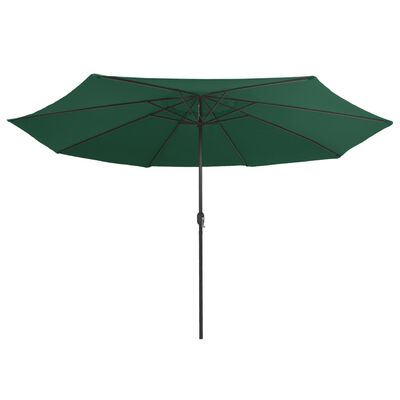 vidaXL Garden Parasol with Metal Pole 153.5" Green