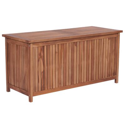 vidaXL Patio Storage Box 47.2"x19.7"x22.8" Solid Wood Teak