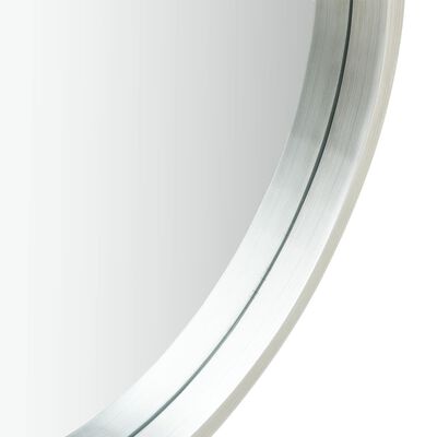 vidaXL Wall Mirror with Strap 23.6" Silver