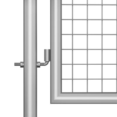 vidaXL Garden Gate Galvanized Steel 41.3"x49.2" Silver