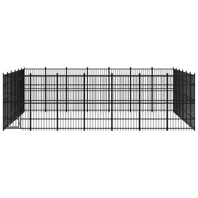 vidaXL Outdoor Dog Kennel Steel 416.7 ft²