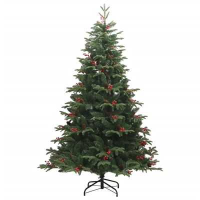 vidaXL Artificial Hinged Christmas Tree 300 LEDs & Ball Set 70.9"