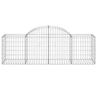 vidaXL Arched Gabion Baskets 8 pcs 78.7"x19.7"x23.6"/31.5" Galvanized Iron