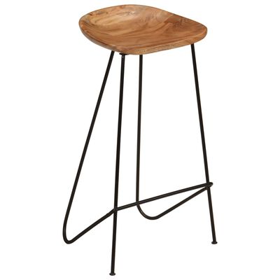 vidaXL Bar Stools 2 pcs Solid Acacia Wood